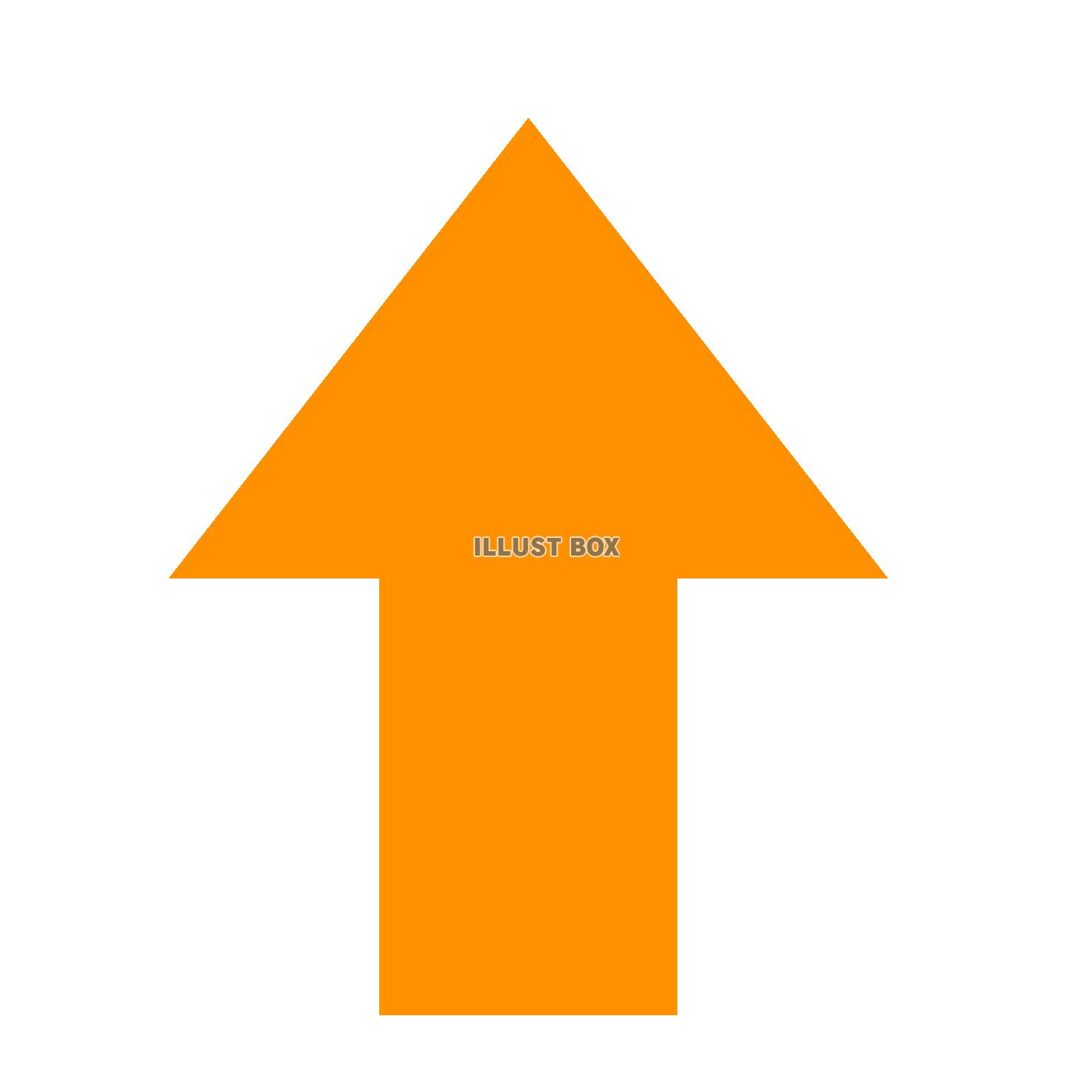 オレンジの上向き矢印