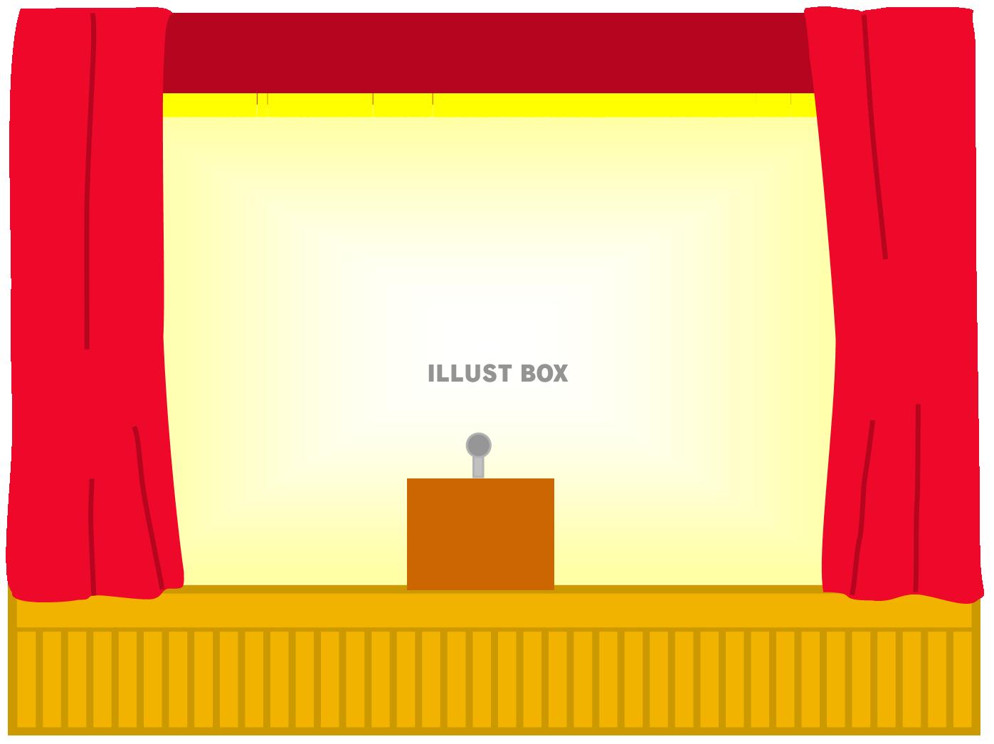 舞台（ステージ）　幕赤　２