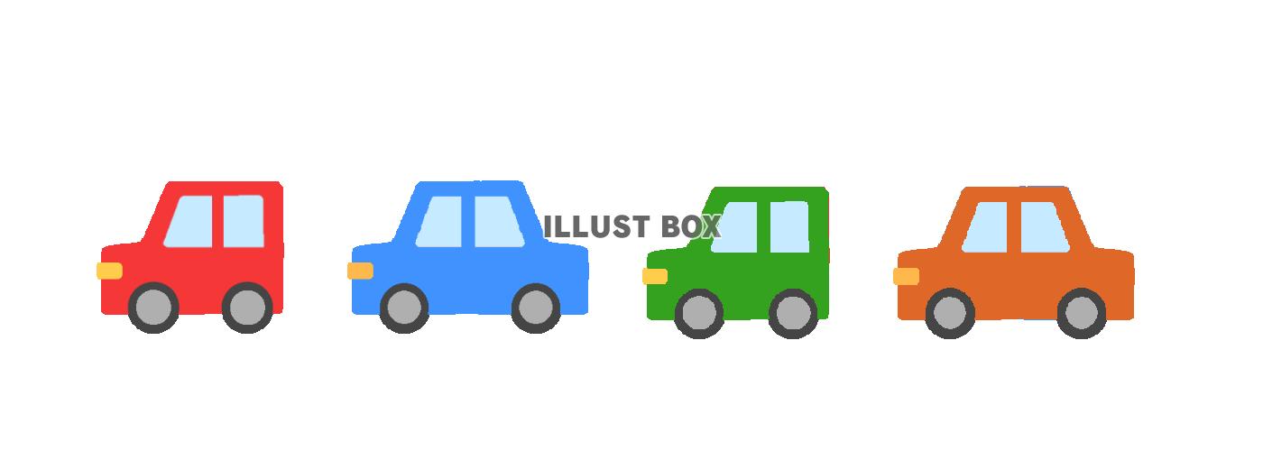 無料イラスト かわいい車のライン 透過png