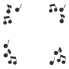音譜正方形フレーム　透過png