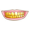 すべての歯が金歯のイラスト