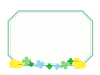 ひよことクローバー_ドット四角フレーム