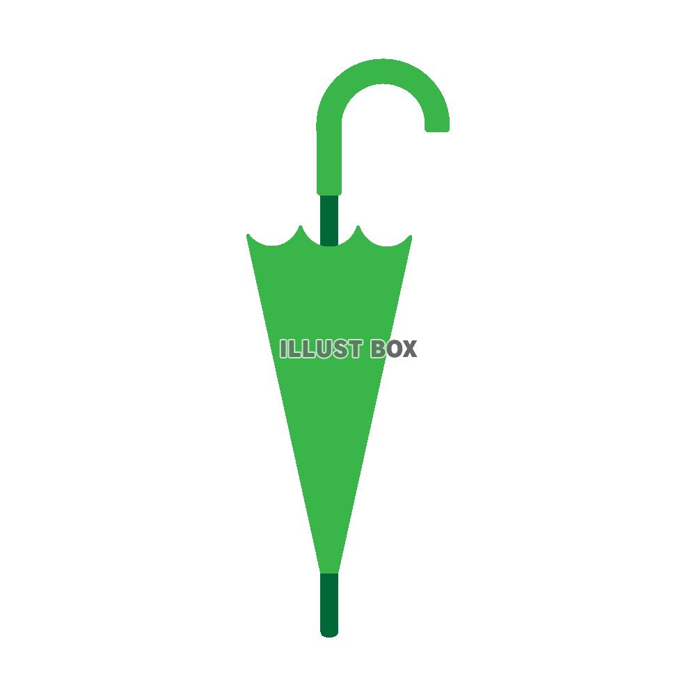 緑色の閉じた傘