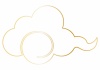 中国風の金色の雲のシンプルなイラスト