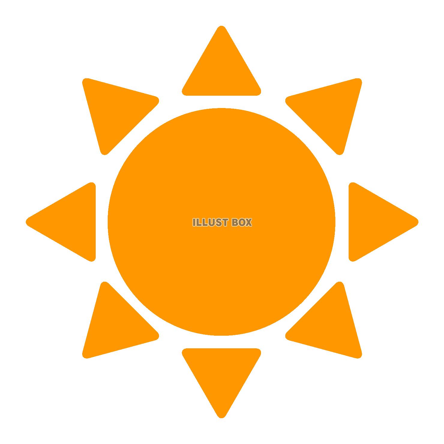 シンプルな太陽のイラスト３
