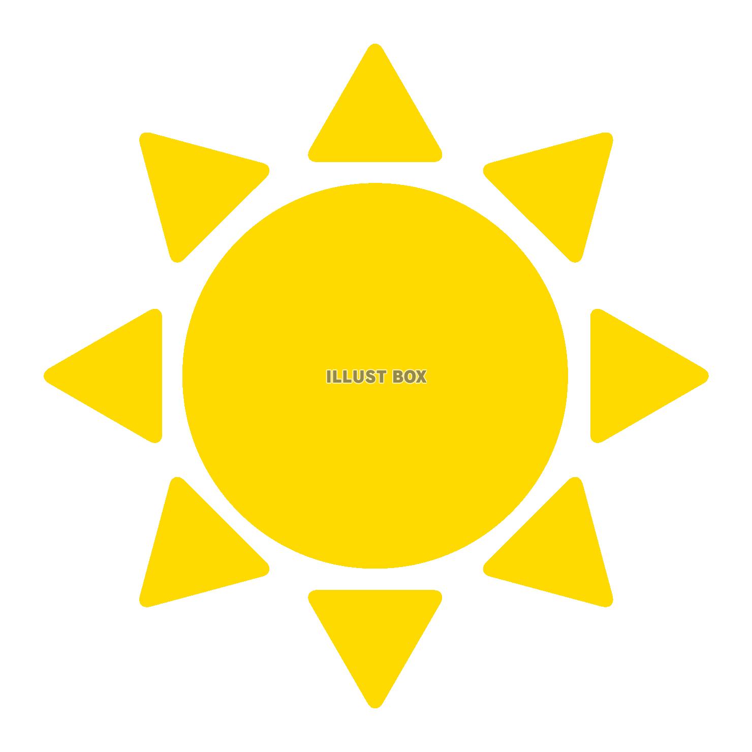 シンプルな太陽のイラスト４