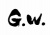 G.W.　ゴールデンウィーク　筆文字ロゴ