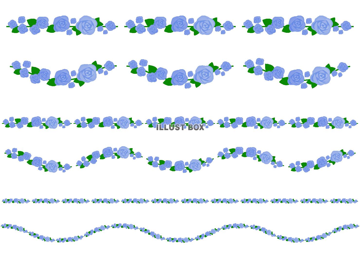 6_ライン_バラ・カーネーション・青