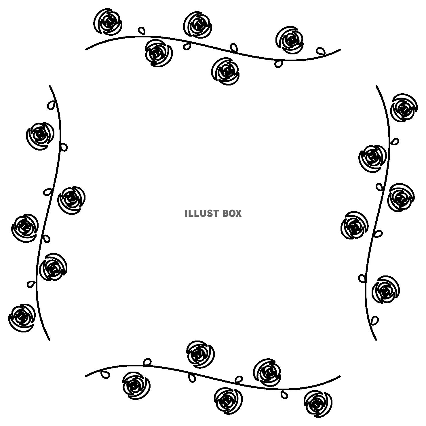 2・枠（バラ・カーネーション・蔦・正方形）
