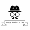2022年 父の日　ワンポイントロゴ　シンプルな紳士　HAPPY FATHER'S DAY