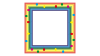 4：枠_虹と風船・正方形