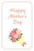 母の日のポストカード01　縦　花束