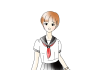 大人女子　水彩　png