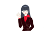 大人女子　スーツ　png