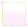 桜コーナーの点線とグラデフレーム：ピンク