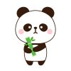 竹をもつパンダ