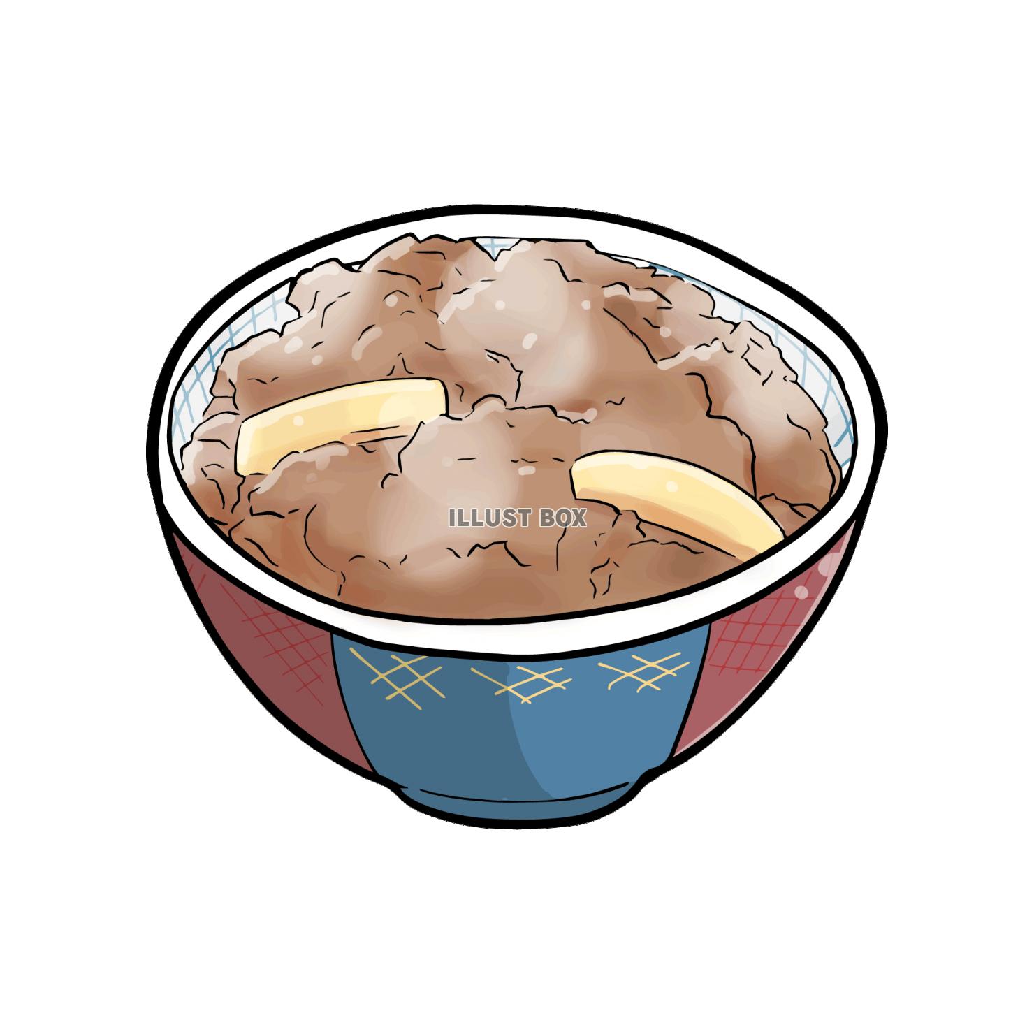 牛丼のイラスト