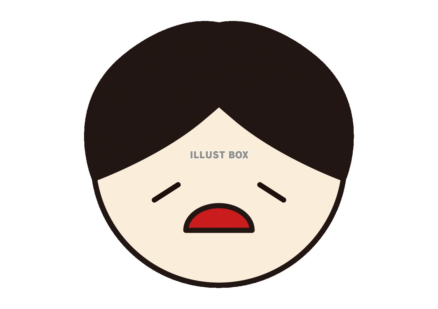 14_人物_男性・顔・タレ目・悲しい・口開け