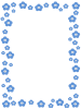 ポップなネモフィラの縦長フレーム枠