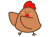 変身ポーズの地鶏