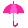 シンプルなピンクの傘のイラスト