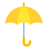 シンプルな黄色の傘イラスト