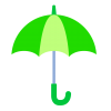 シンプルな黄緑の傘イラスト
