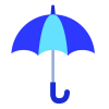 シンプルな青の傘イラスト