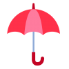 シンプルな赤の傘イラスト