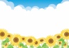 夏のひまわりの背景・壁紙素材
