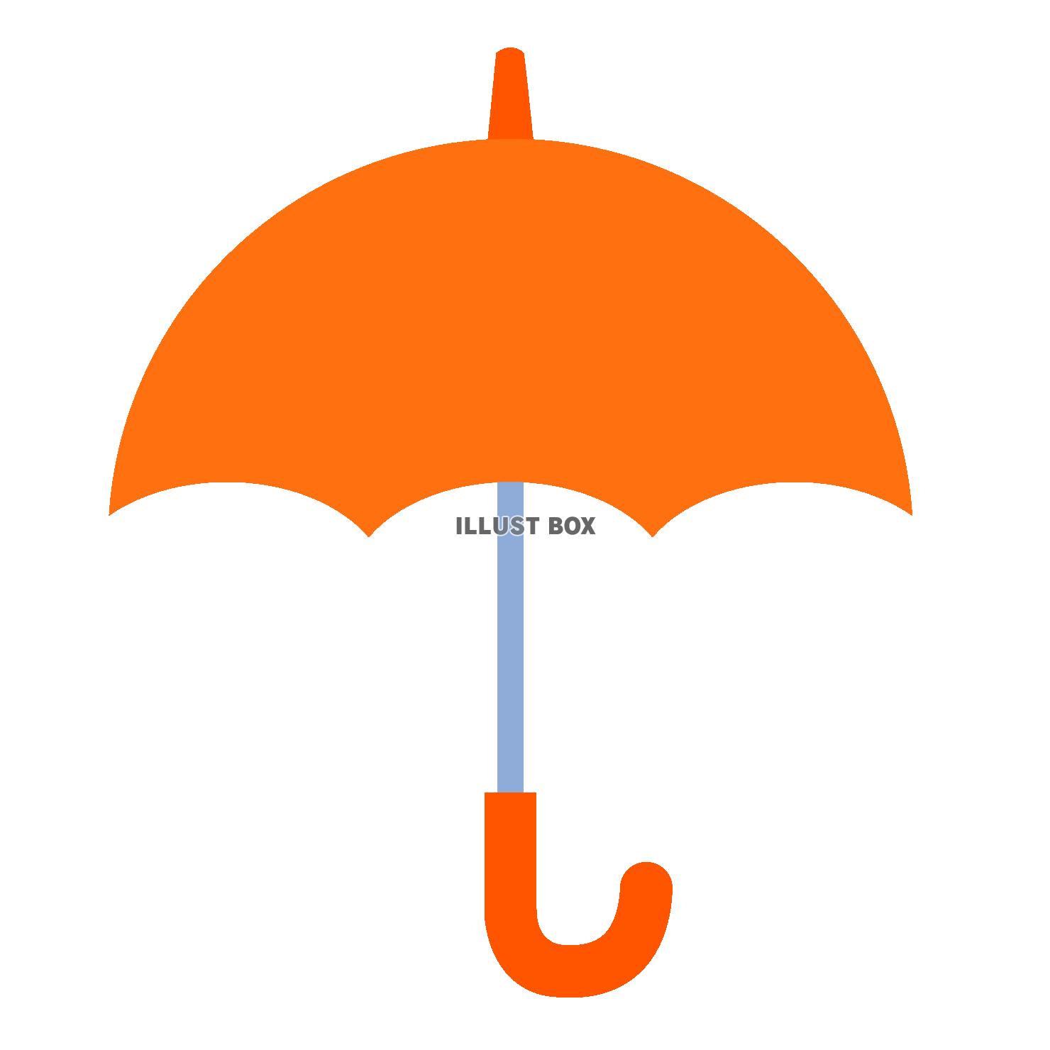 シンプルなオレンジの傘　ガラなし