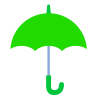 シンプルな黄緑色の傘　ガラなし