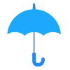 シンプルな水色の傘　ガラなし