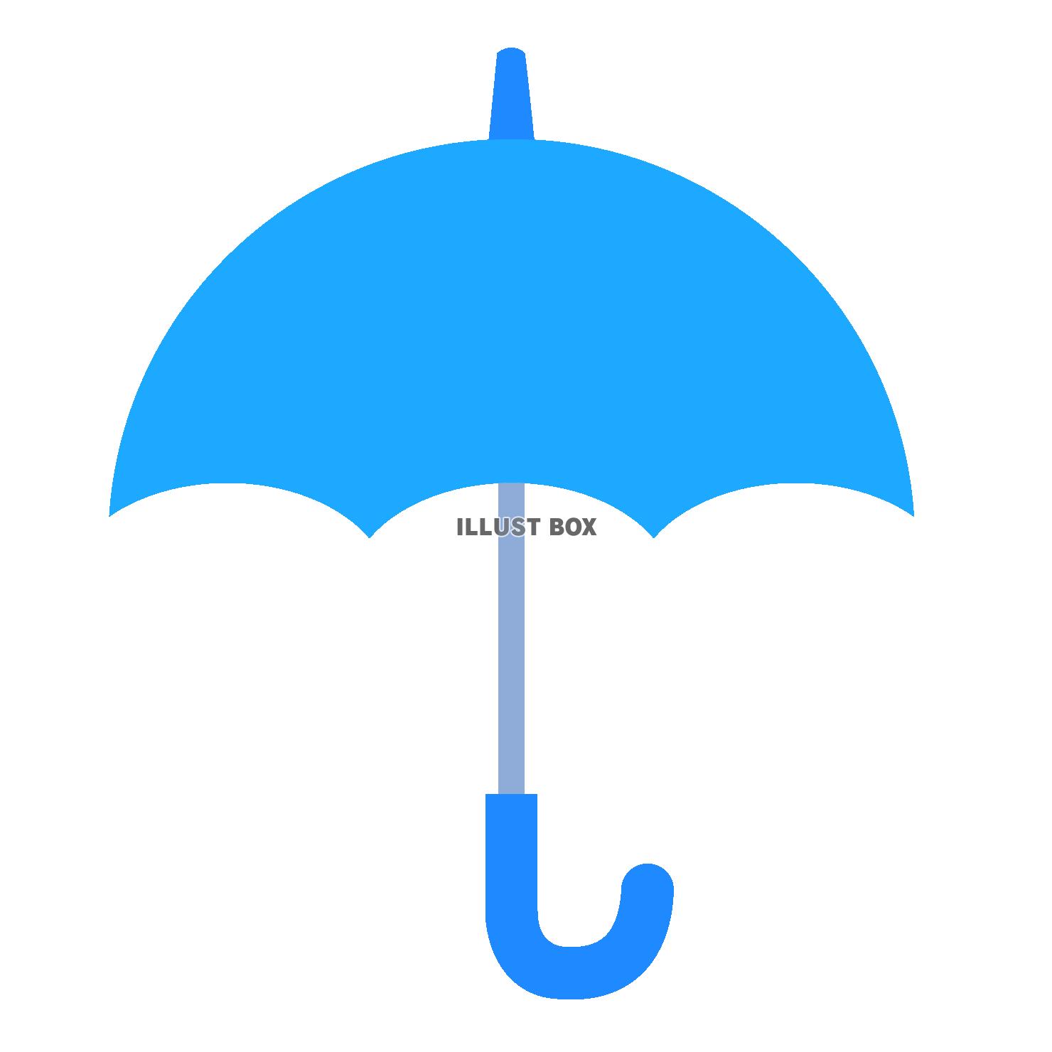 シンプルな水色の傘　ガラなし