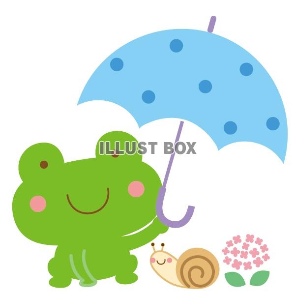 無料イラスト 梅雨イラスト みんなで傘に入ろうよ