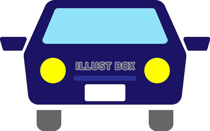 自動車　青　正面B