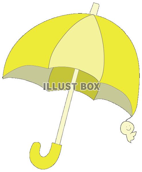 黄色い傘とてるてるぼうず