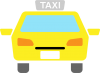 タクシー　正面　黄色
