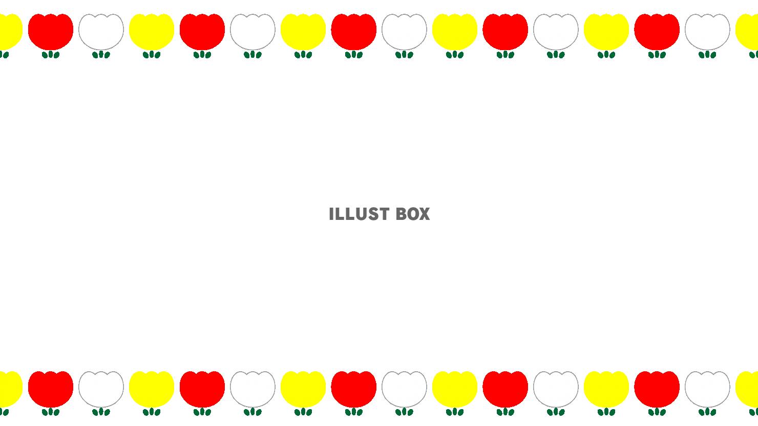 4_枠・チューリップ・3色・上下
