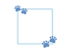 動物の足跡の正方形フレーム
