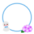 てるてる坊主フレーム　透過png
