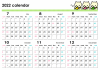 オカリナカレンダー半年分　2022年7月から12月分