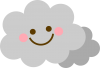 かわいい雨雲のキャラクター