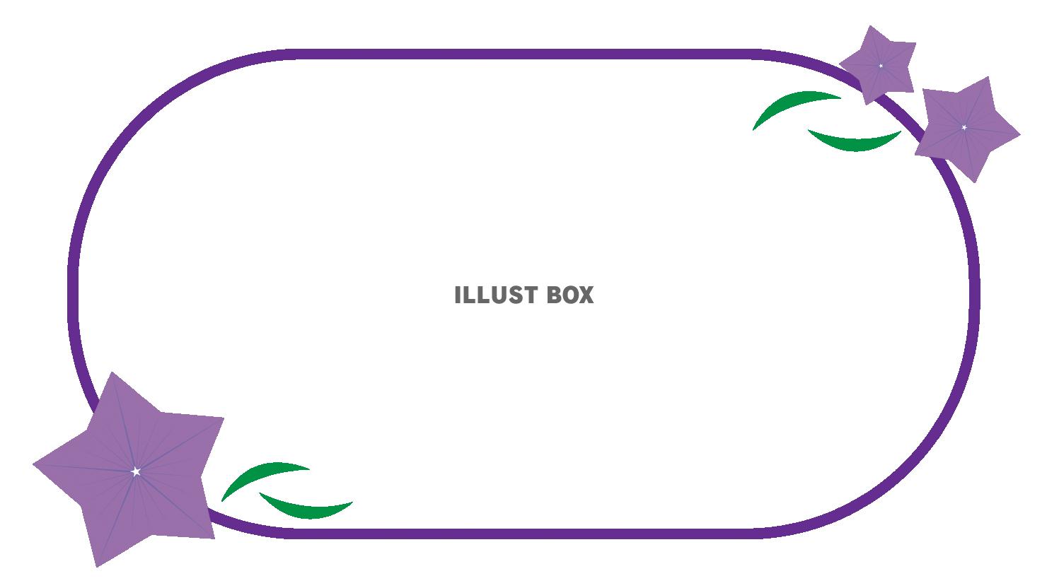 6_枠・キキョウ・葉っぱ・楕円形・ワンポイント