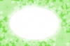 光彩の花背景楕円フレーム：グリーン
