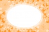 光彩の花背景楕円フレーム：オレンジ