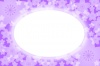 光彩の花背景楕円フレーム：パープル