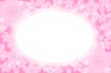 光彩の花背景楕円フレーム：ピンク