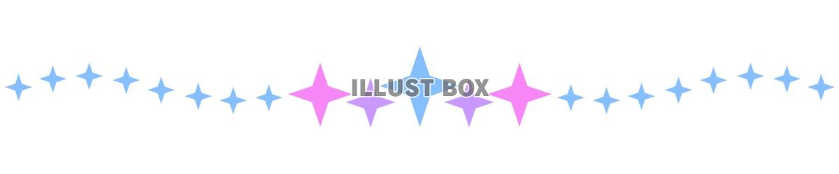 星のライン素材シンプル飾り罫線背景イラスト　