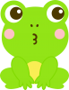 かわいい蛙のキャラクター